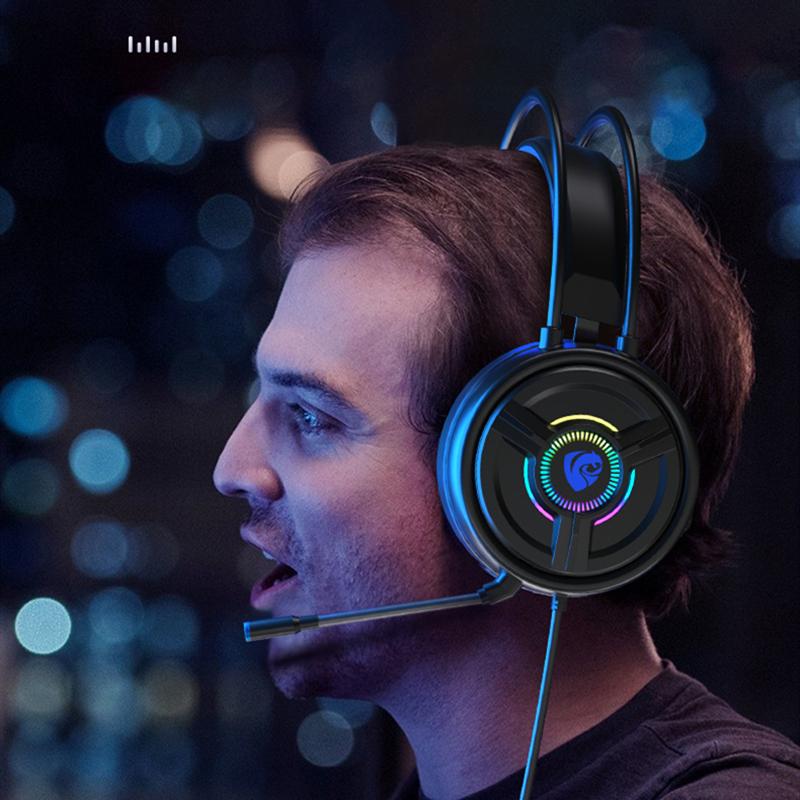 Đèn Led Chuyên Nghiệp Tai Nghe Tai Mèo Có Dây Game Thủ Tai Nghe Có Mic Cho PS4 PS5 Xbox Máy Tính PC Tai Nghe Chơi Game Với Điều Khiển Âm Lượng