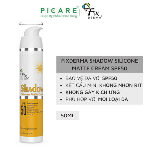 Kem Chống Nắng Fixderma Shadow Silicone Matte Cream SPF 50+ 50ml