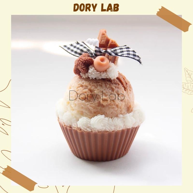 Nến Thơm Cupcake Mix Topping Màu Pastel Handmade Không Khói, Phụ Kiện Decor, Quà Tặng - Dory Lab