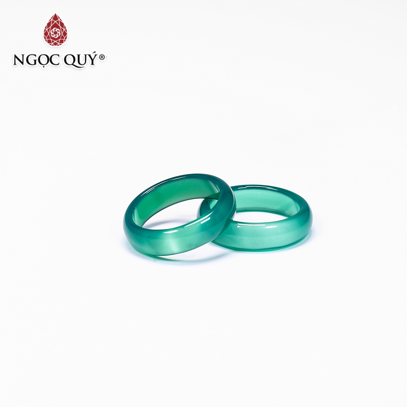 Nhẫn nữ đá mã não xanh mệnh hỏa, mộc - Ngọc Qúy Gemstones