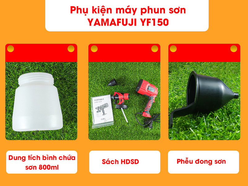 Máy phun sơn chạy điện Yamafuji YF150 Hàng chính hãng