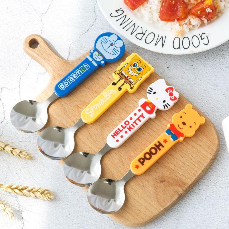 Bộ Thìa Dĩa Dễ Thương Inox Cho Bé