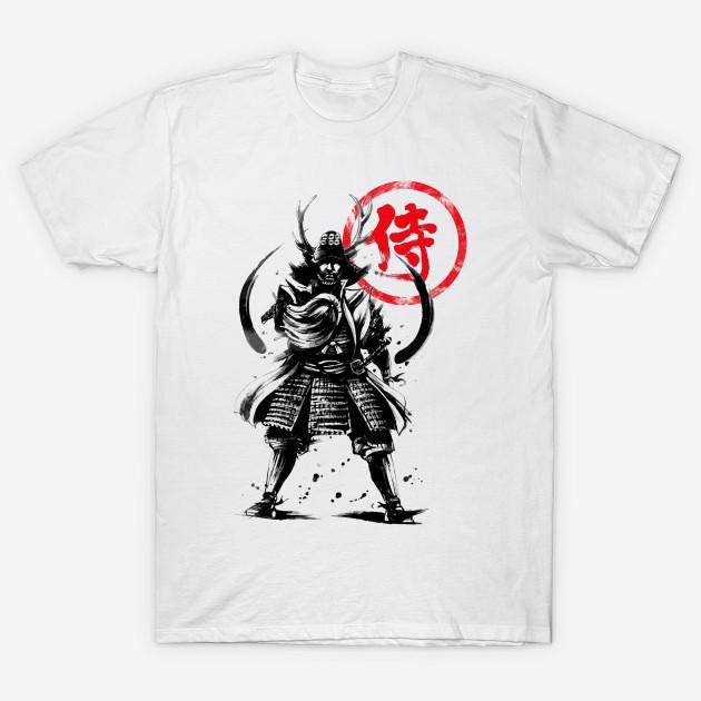 Áo Unisex Samurai áo phông Japan cá tính nam nữ