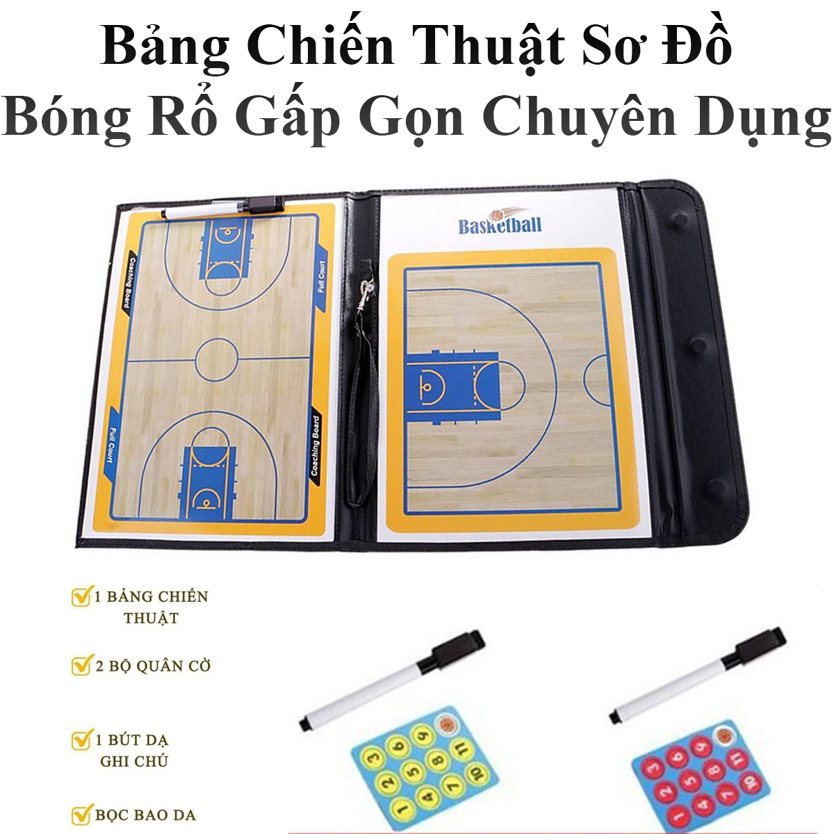 Bảng Chiến Thuật Sơ Đồ Bóng Rổ Gấp Gọn Chuyên Dụng