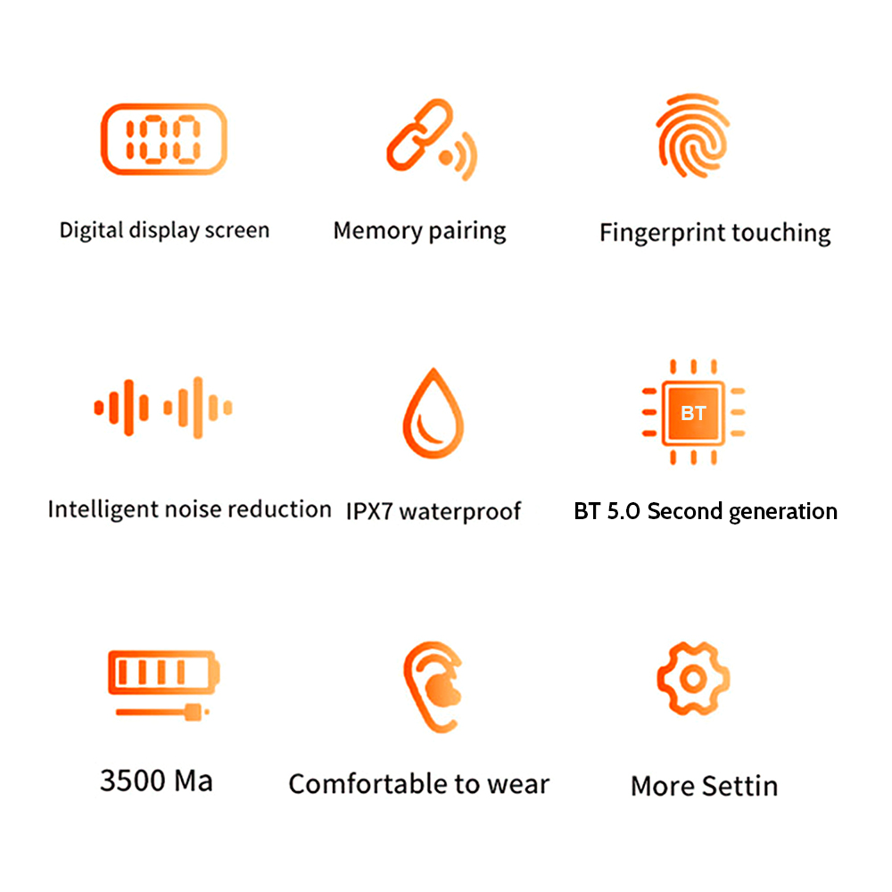 Tai Nghe G5S BT5.0 Âm Thanh Nổi Không Dây IPX7 Chất Lượng Âm Thanh 9d Chống Nước