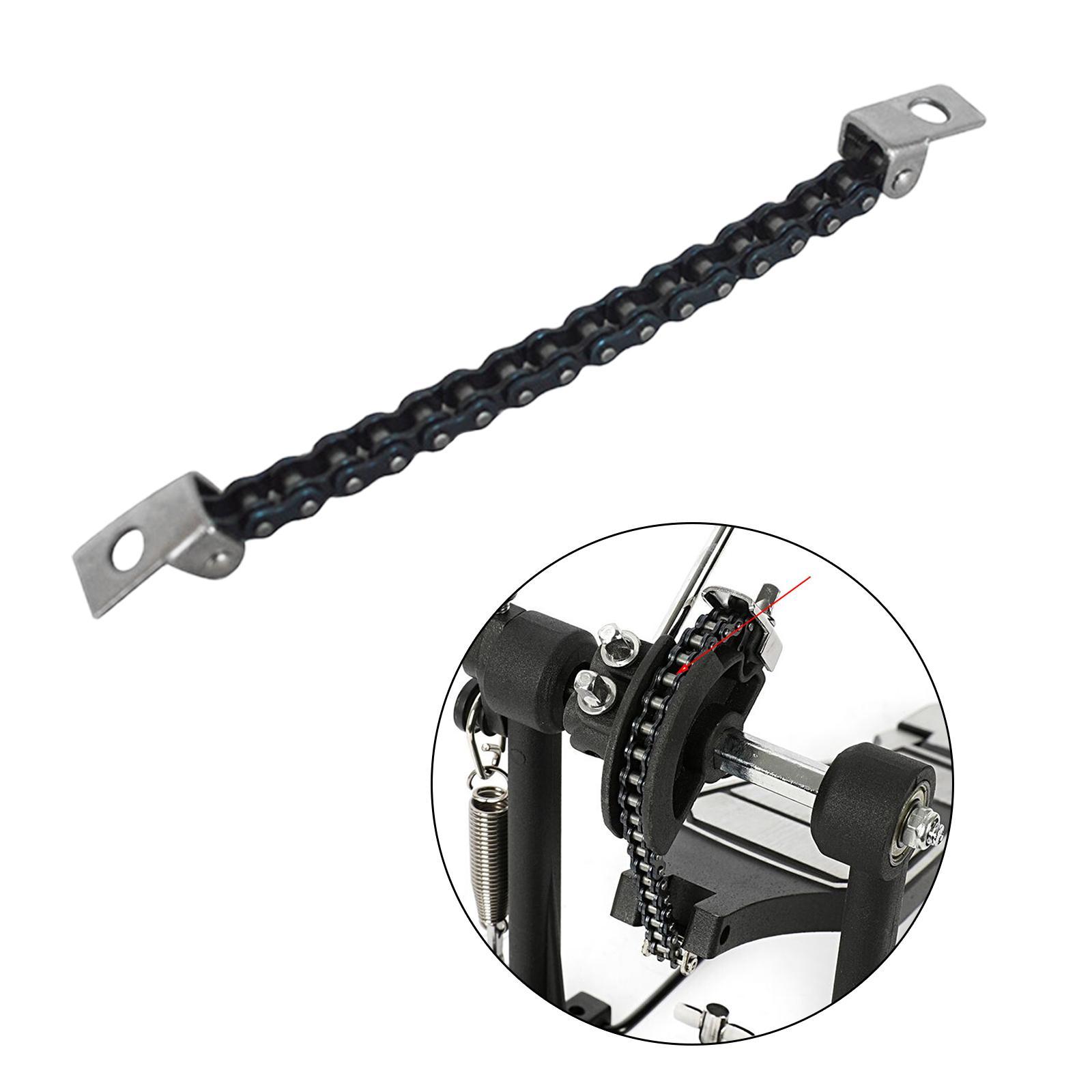 Bass Drum Pedal Chain Metal Foot Pedal Chain Hardware Durable Performace Stable Replacement 17.5cm