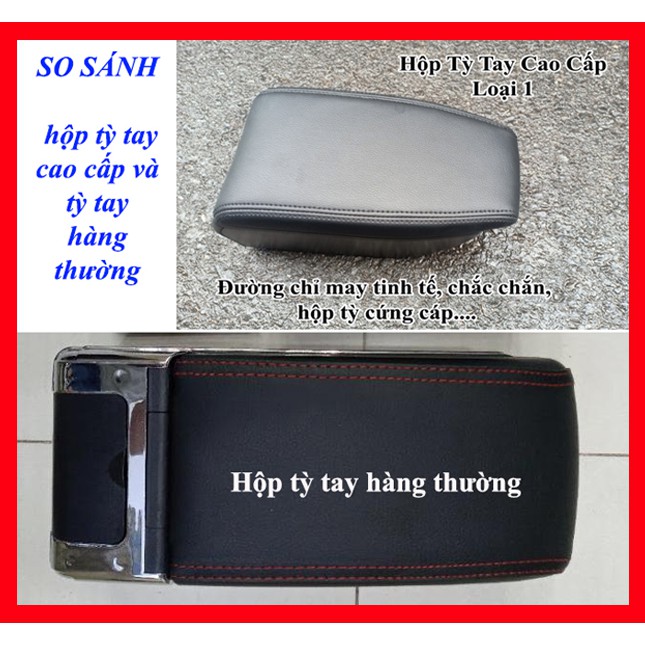 Hộp Tỳ Tay Cao Cấp Zin Xe Grand i10 2014- 2020 Hàng Loại 1 Màu đen