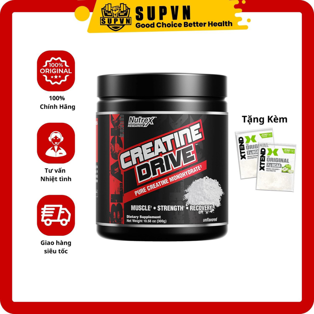 Nutrex Creatine Drive 300gram - Phục Hồi Phát Triển Cơ Bắp