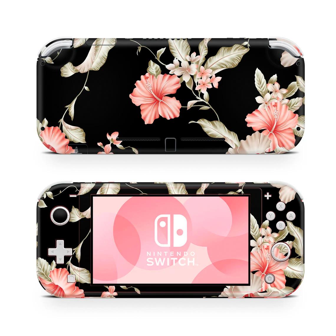 Skin decal dán Nintendo Switch Lite mẫu hoa (dễ dán, đã cắt sẵn)