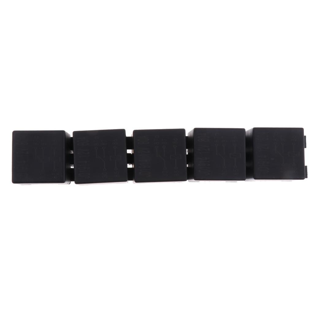 5pcs 80A 5 Pin DPDT Car Relay Base Socket Holder Connector With 25 Terminals