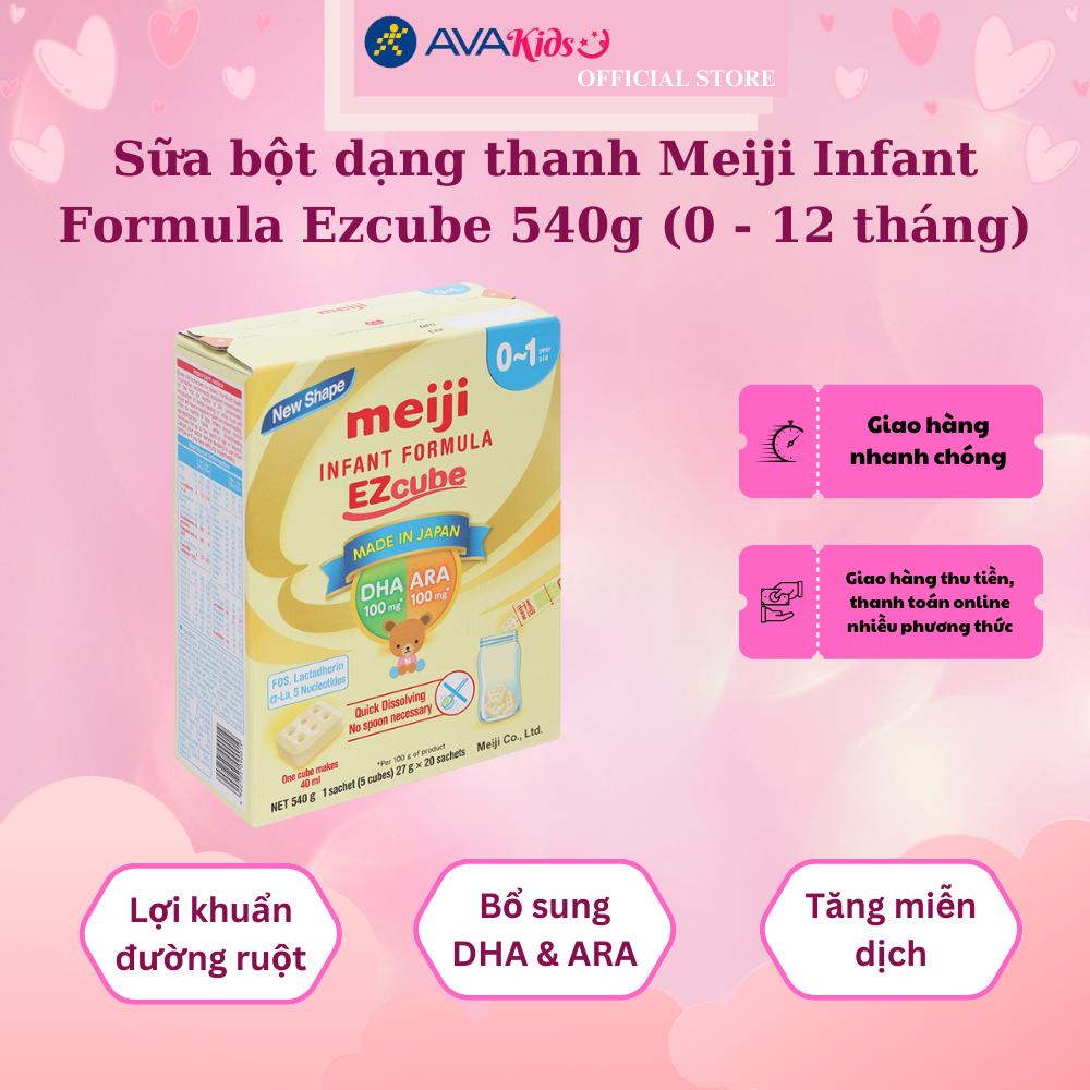 Sữa bột dạng thanh Meiji Infant Formula Ezcube 540g (0 - 12 tháng)