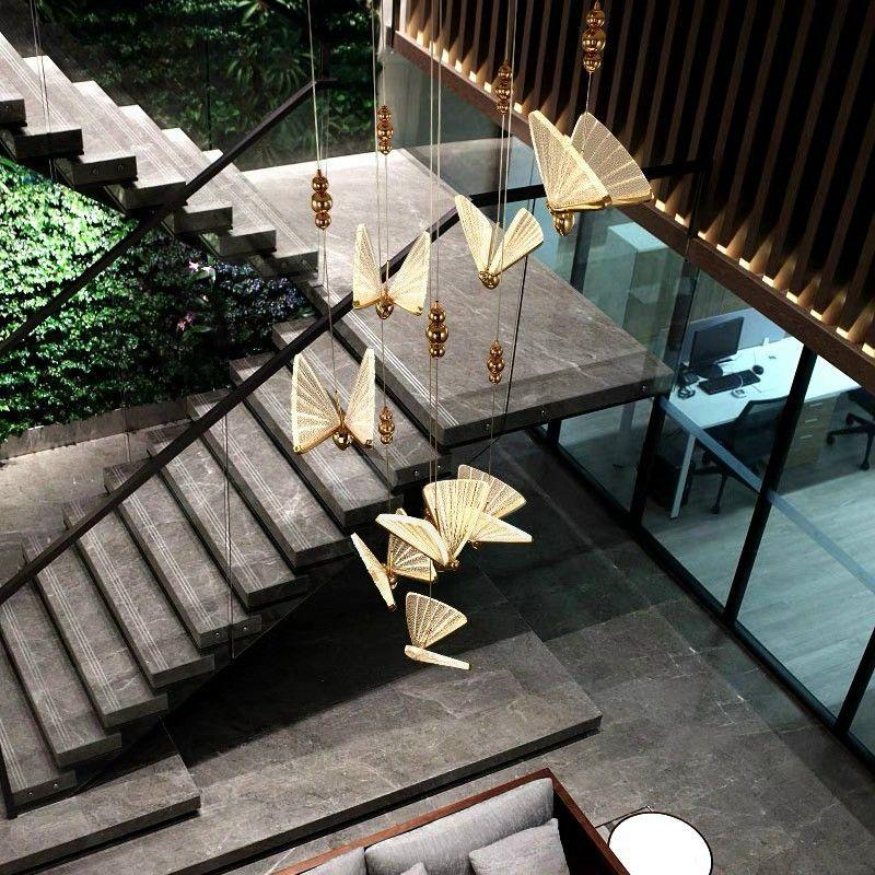 Đèn thả bướm trang trí phòng ngủ, bàn ăn,đèn phòng khách, đèn thả thông tầng