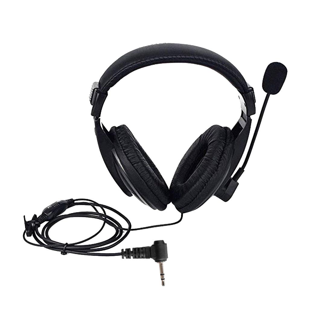 Noise Cancelling Headphones PTT VOX Boom Mic Overhead Headsets for