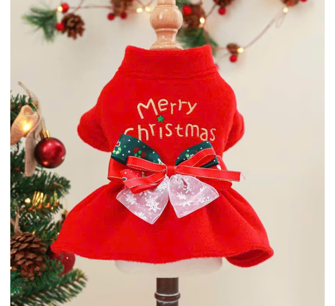 ĐẦM NOEL SANG TRỌNG 10 TỪ 0.2-8KG DÀNH CHO THÚ CƯNG CHÓ MÈO