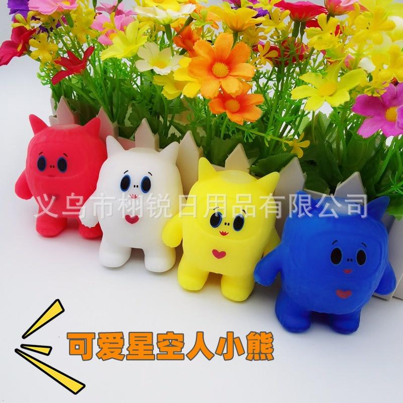 Squishy Mochi hình NGƯỜI GẤU TRÁI TIM mềm mịn dễ thương chân thực giảm stress co dãn đàn hồi ngộ nghĩnh bóp giải trí