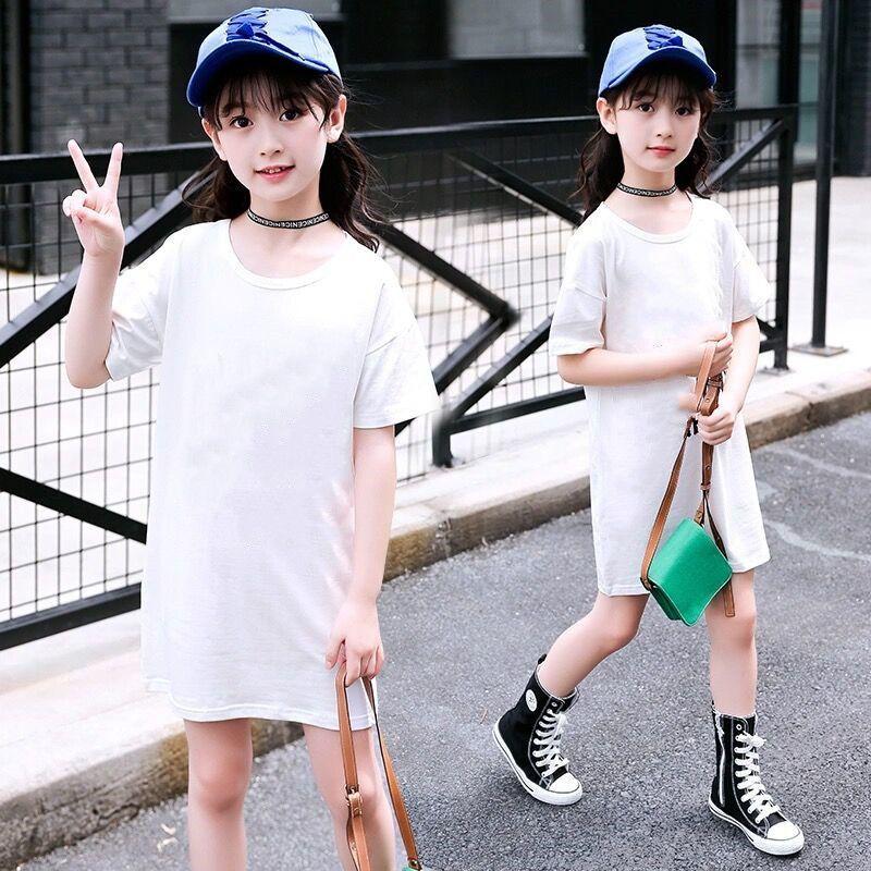 CHENGRUI Hải quân gió cô gái đầm ngắn tay áo Hàn Quốc mùa hè trẻ em ăn mặc trường trung học và cao đẳng gió váy