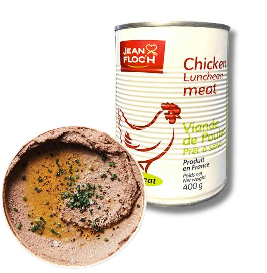 Thịt hộp Chicken Luncheon Meat Jean Floch 400g - Pháp (Thịt gà)