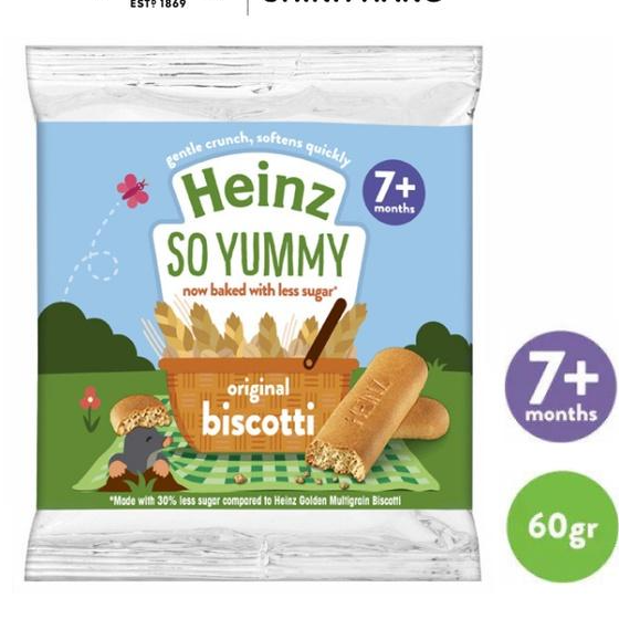 Bánh Quy Ăn Dặm Biscotti Truyền Thống HEINZ 60g