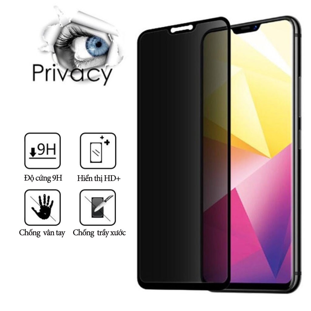 Kính cường lực Vsmart Live 4 Chống nhìn trộm-Độ trong suốt cao, Chống vân tay-Bảo vệ sự riêng tư - Hàng chính hãng