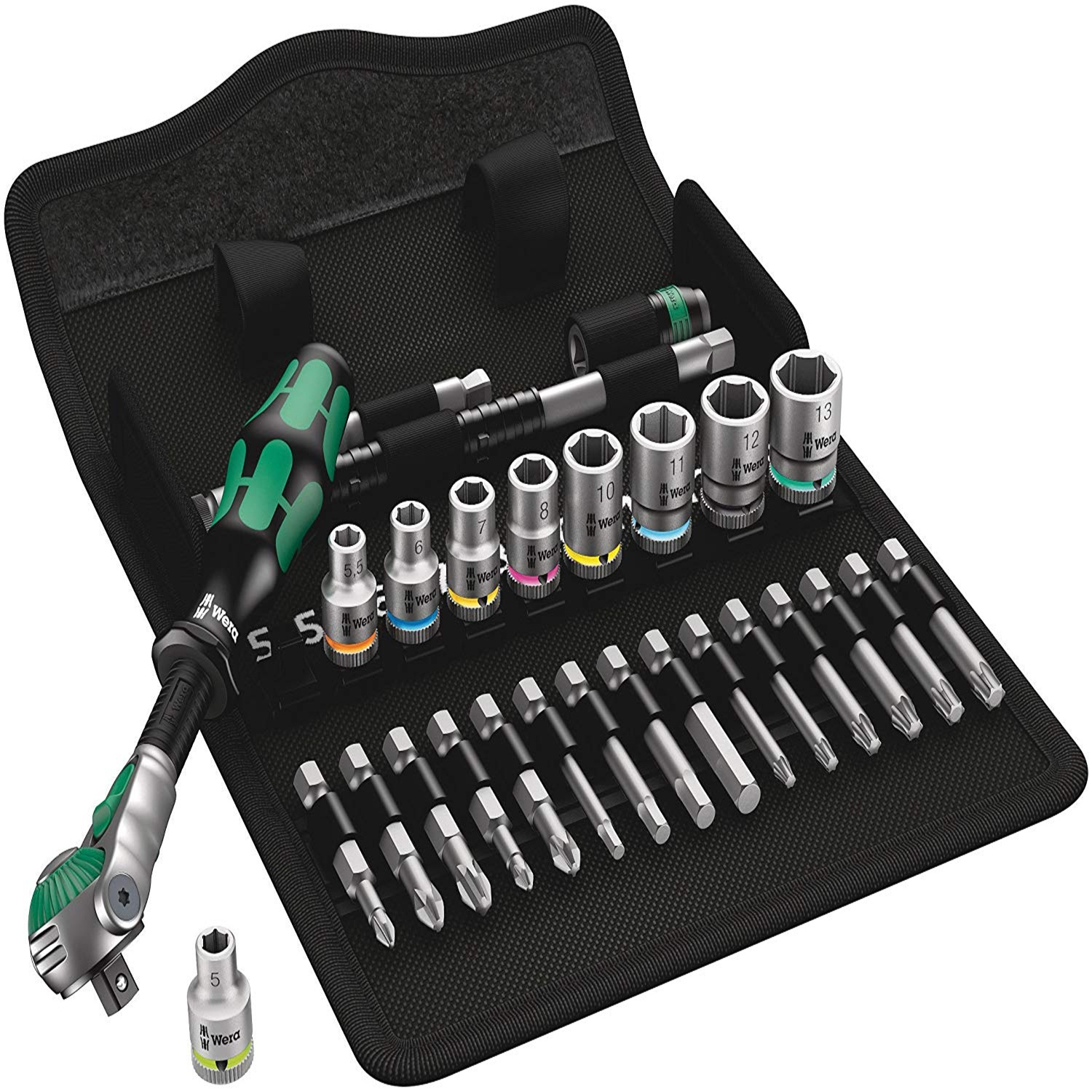 Bộ tuýp 28 chi tiết, 8100 SA 6 Zyklop Speed Ratchet Set,1/4&quot; drive, metric Wera 05004016001