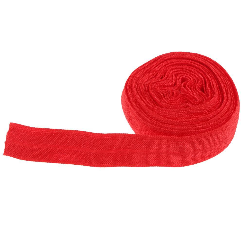 2pcs 2.7m 15mm Stretch Elastic Spandex Satin Band Lace Dress DIY Sewing Trim