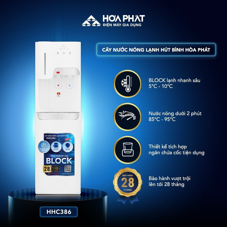 HHC386 - Cây nước nóng lạnh hút bình Hòa Phát HHC386 - Hàng chính hãng - Giao HCM