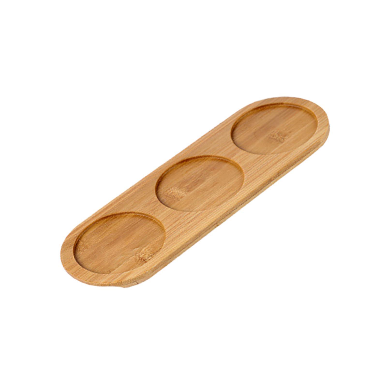 Practical Bamboo Service Tray Durable Food Dispenser Bamboo Food Tray Display Tray Food Platters for Toilet Living Room Outdoors Home Decor