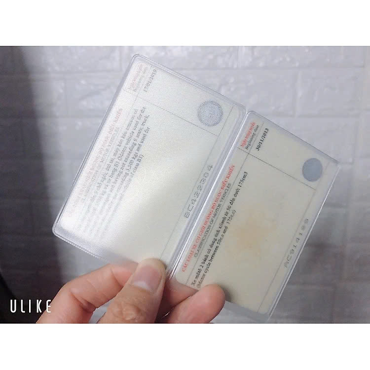 Combo 10 Túi Ví Đựng Bảo Vệ Chống Xước Thẻ ATM, Card Visit, CMND, Driver License Bằng Lái Xe Trong Suốt - Loại 1 Chính Hãng