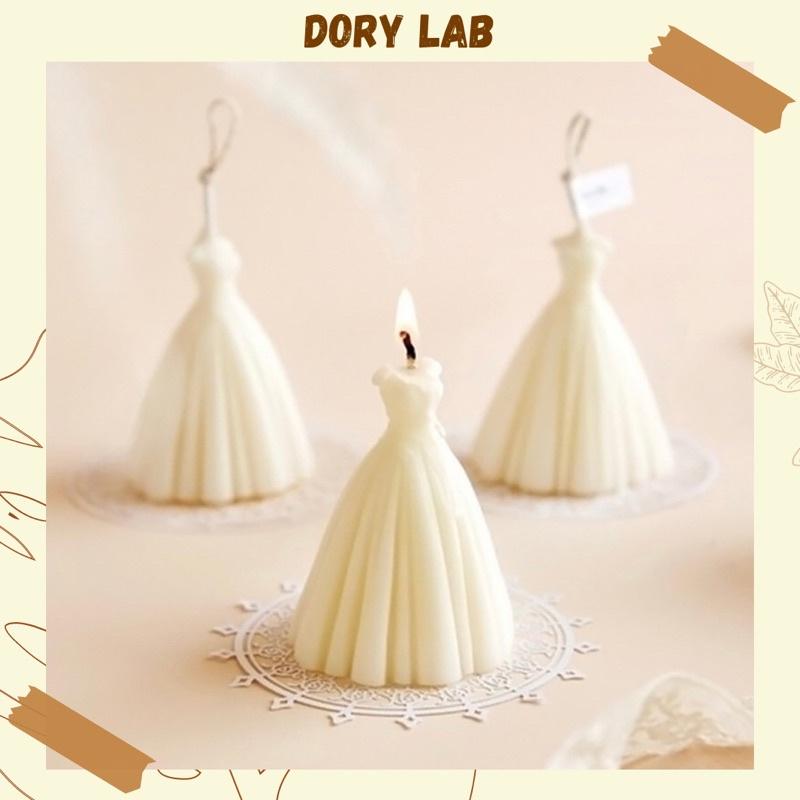 Nến Thơm Không Khói Váy Cưới Cô Dâu, Phụ Kiện Decor Chụp Ảnh - Dory Lab
