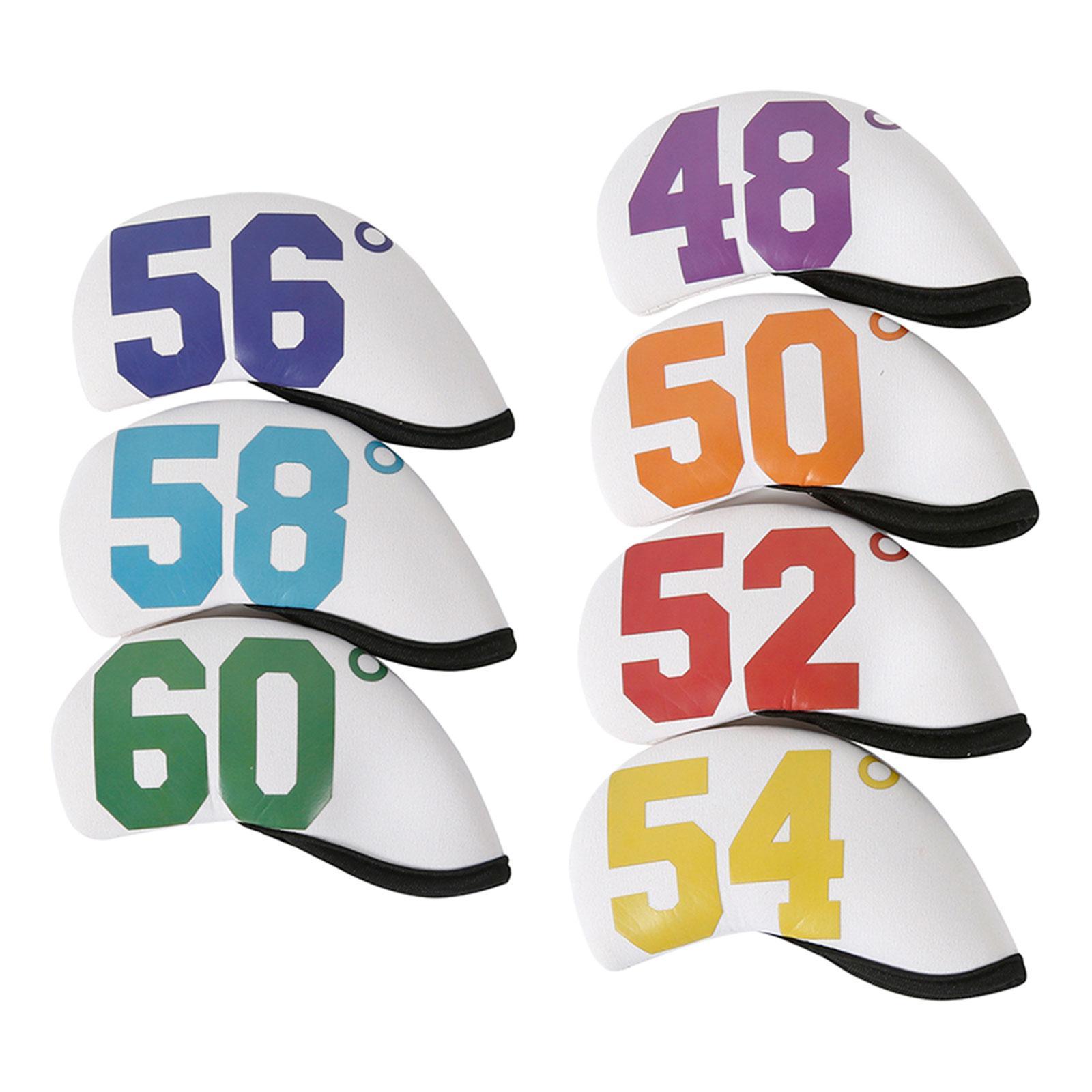 7Pcs Golf Iron Headcover Set Neoprene Golf Club Head Covers Protection