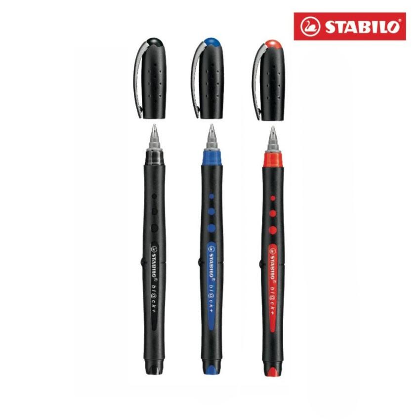 Bộ 3 cây bút bi STABILO Black M (xanh+đỏ+đen)