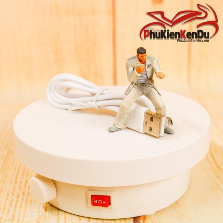 ĐẾ XOAY, BÀN XOAY TRƯNG BÀY SẢN PHẨM 12CM TẢI 5KG, DÙNG PIN HOẶC ĐIỆN 220V, TỐC ĐỘ TÙY CHỈNH