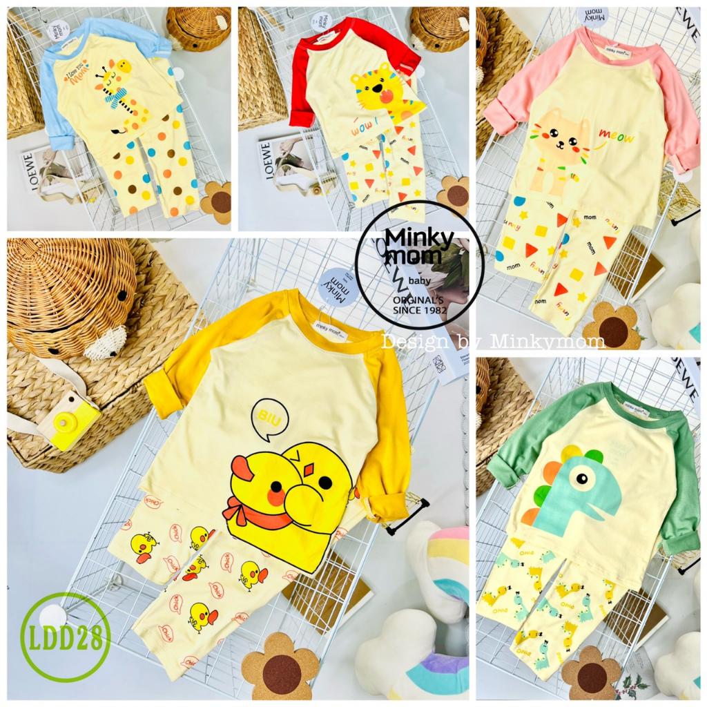 Bộ Dài Tay Cho Bé LDD28 Đồ Bộ Thun Lạnh Cao Cấp Mềm Mịn Thoáng Mát Hàng Chuẩn Loại 1 MINKY MOM Dễ Chịu, Thoải Mái Cho Bé