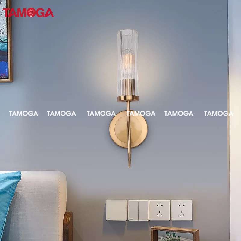 Đèn gắn tường phòng ngủ pha lê đơn TAMOGA KAVYS 1267/1 + Tặng kèm bóng LED AS vàng