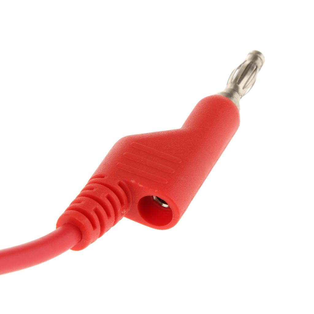 2 Pcs 25A 4mm Banana Plug Multimeter Test Cable-black