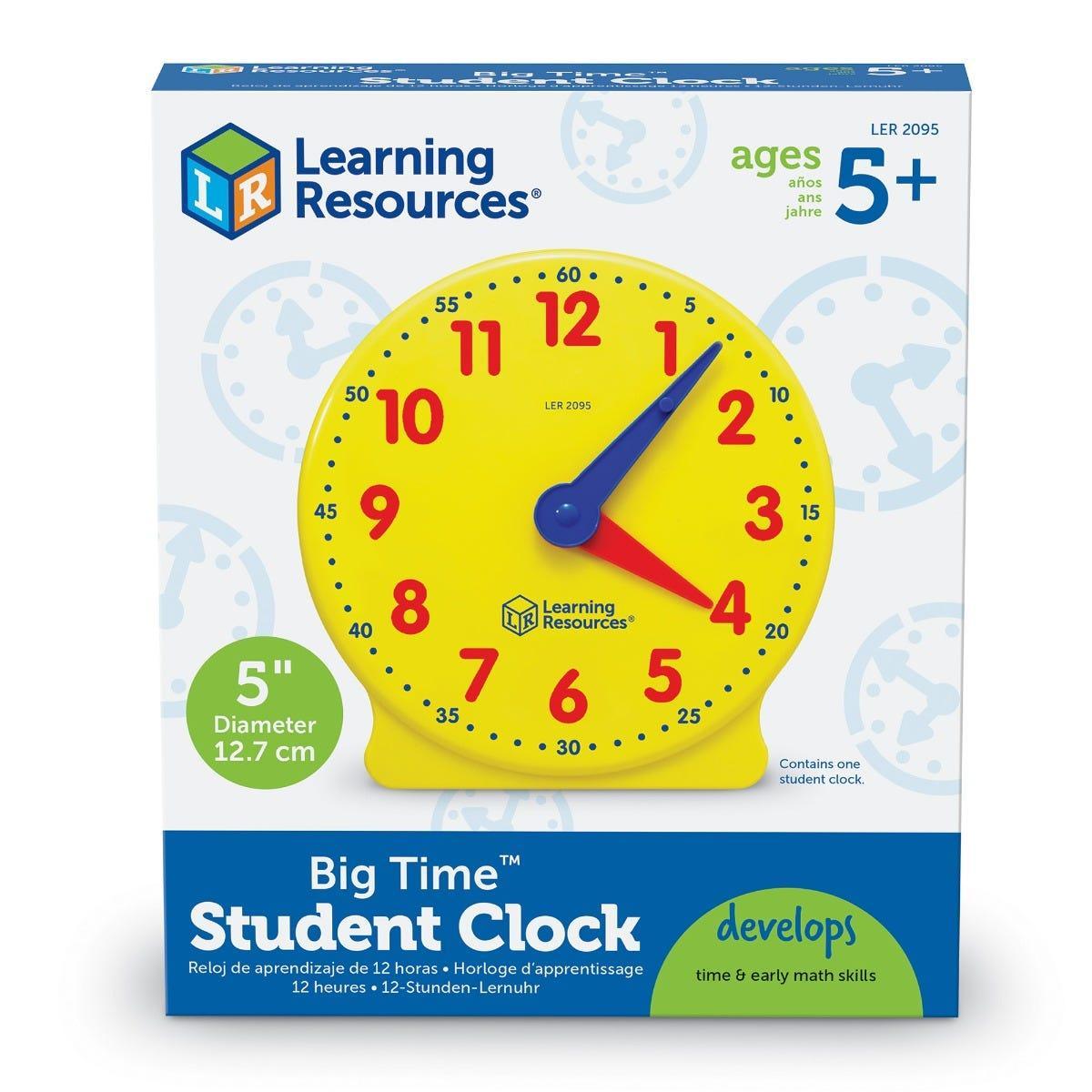 Learning Resources Đồng hồ cỡ lớn cho học sinh - Big Time Student Clock