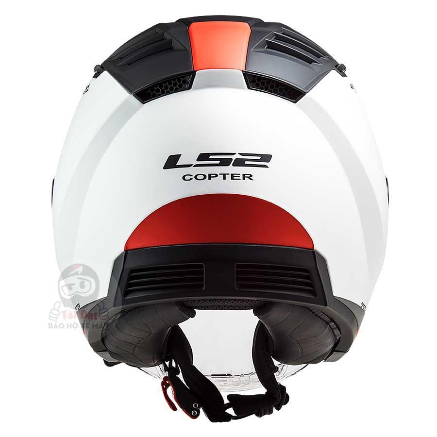 Nón bảo hiểm LS2 chính hãng 3/4 Copter Urbane đỏ