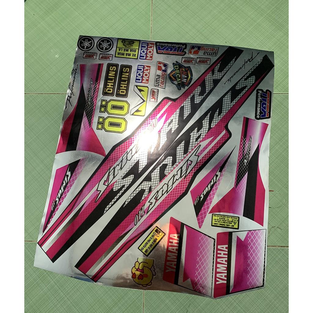 Tem sirius 110 spark hồng đen crom