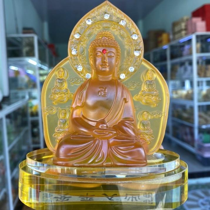 Tượng Quan Âm Lưu Ly Vàng 2 mặt - Trang Trí TapLo Ô Tô