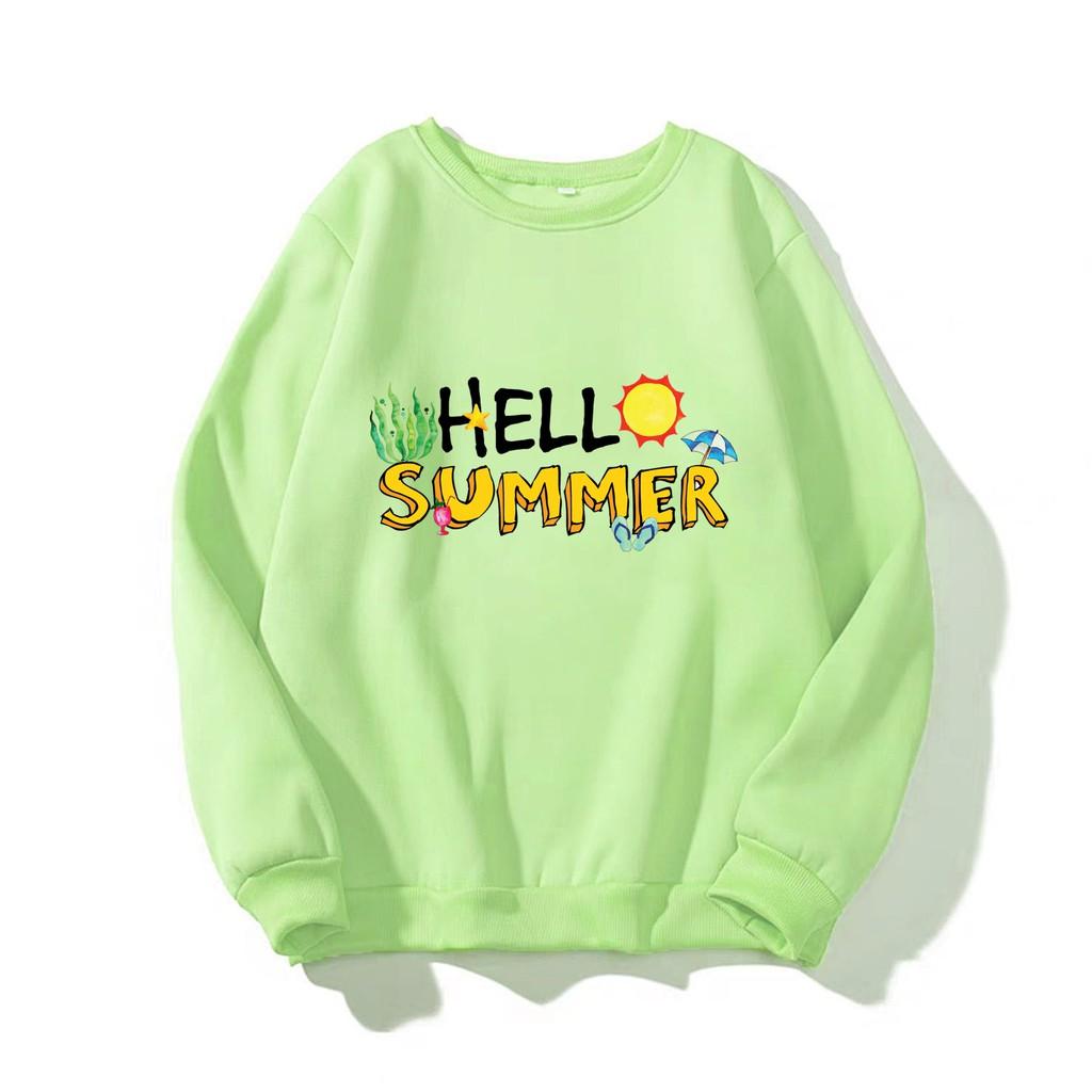 Áo sweater nam nữ in hình Summer William - DS115, chất nỉ dày dặn, hợp làm áo cặp