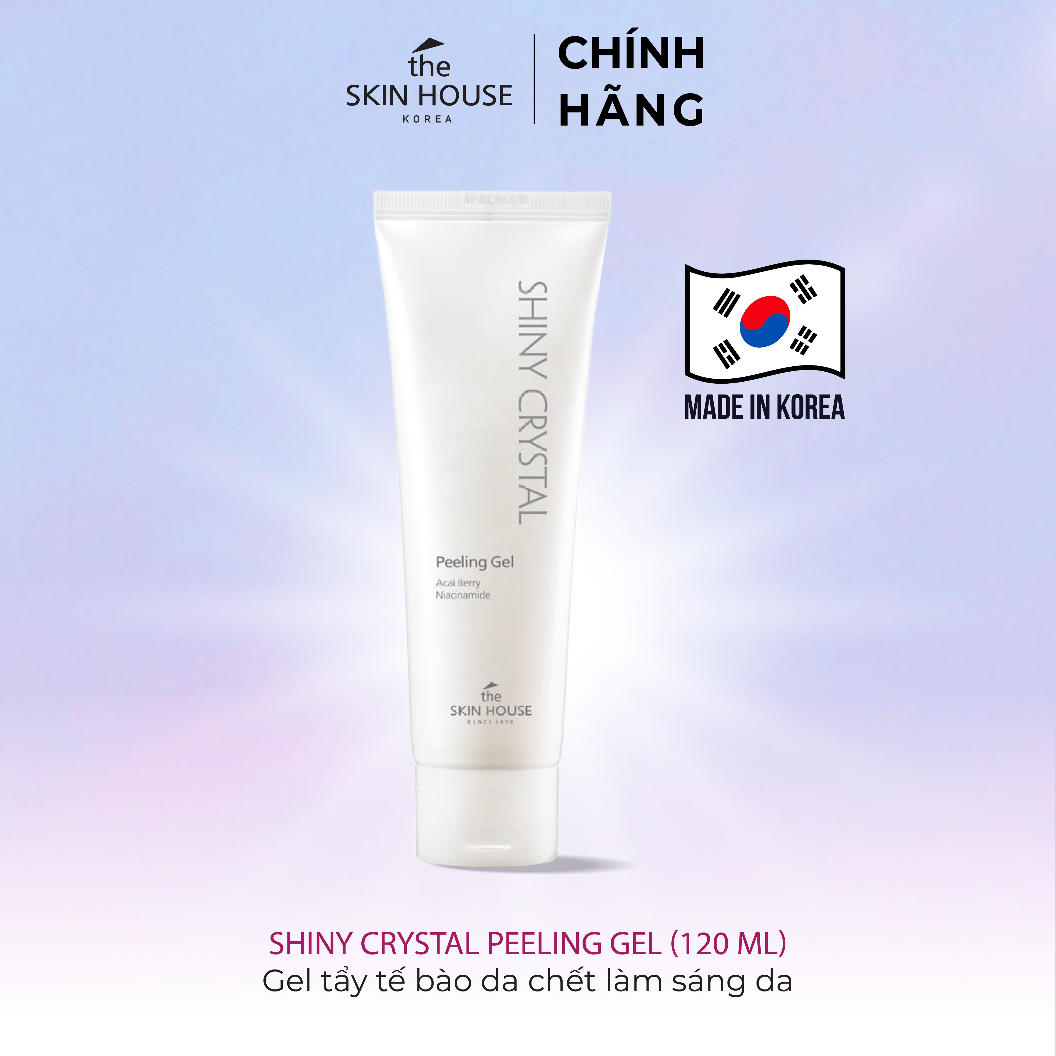 T03 Gel tẩy tế bào da chết làm sáng da - Shiny Crystal Peeling Gel 120ml - The Skin House