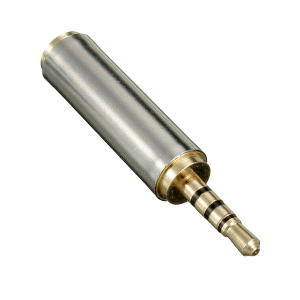Gold .5mm Male to 3.5mm Female Socket Headphone Adapter Converter