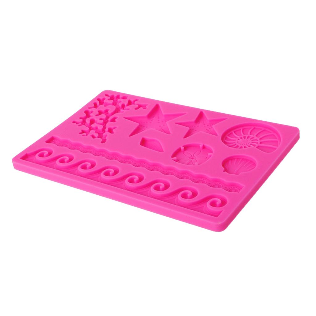 DIY 3D Ocean World Silicone Mold Fondant Cake Decorating Sugarcraft Mould