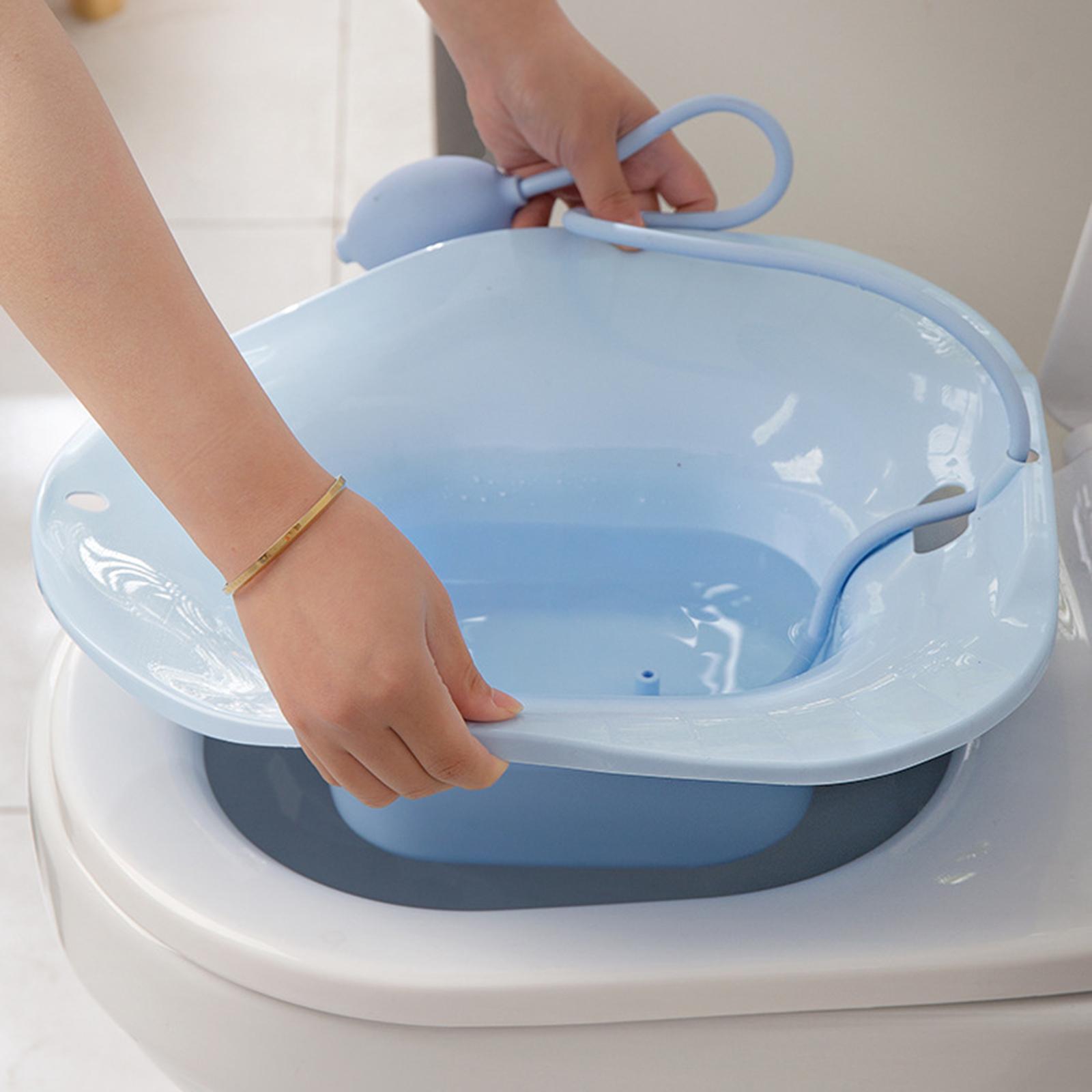 Sitz Bath Toilet Seat with Flusher for Postpartum Hemorrhoids