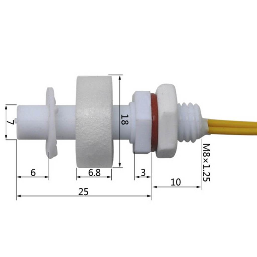 M8*25MM PP Liquid Water Level Sensor Water Tank Float Switch Sensor EP2508