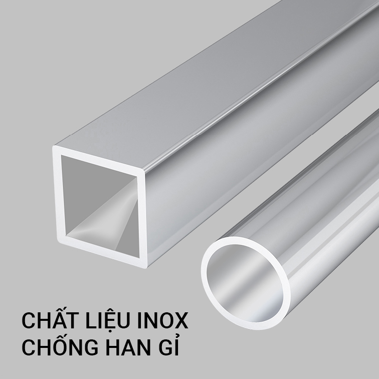 Giá Treo Quần Áo INOX Cao Cấp VANDO Hàng Loại 1 Chịu Lực 160kg Chắc Chắn Giá Kệ Phơi Đồ 2 Thanh Sức Chứa Lớn