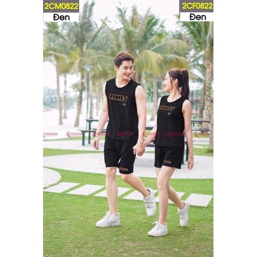 Đồ Bộ Nữ CARDINA Chất Cotton Nhật Cao Cấp Quần Đùi Áo Sát Nách Co Giãn 4 Chiều Thoáng Mát 2CF08