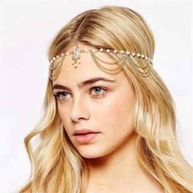 Bờm tóc bohemian - Vòng đội đầu head chain boho style