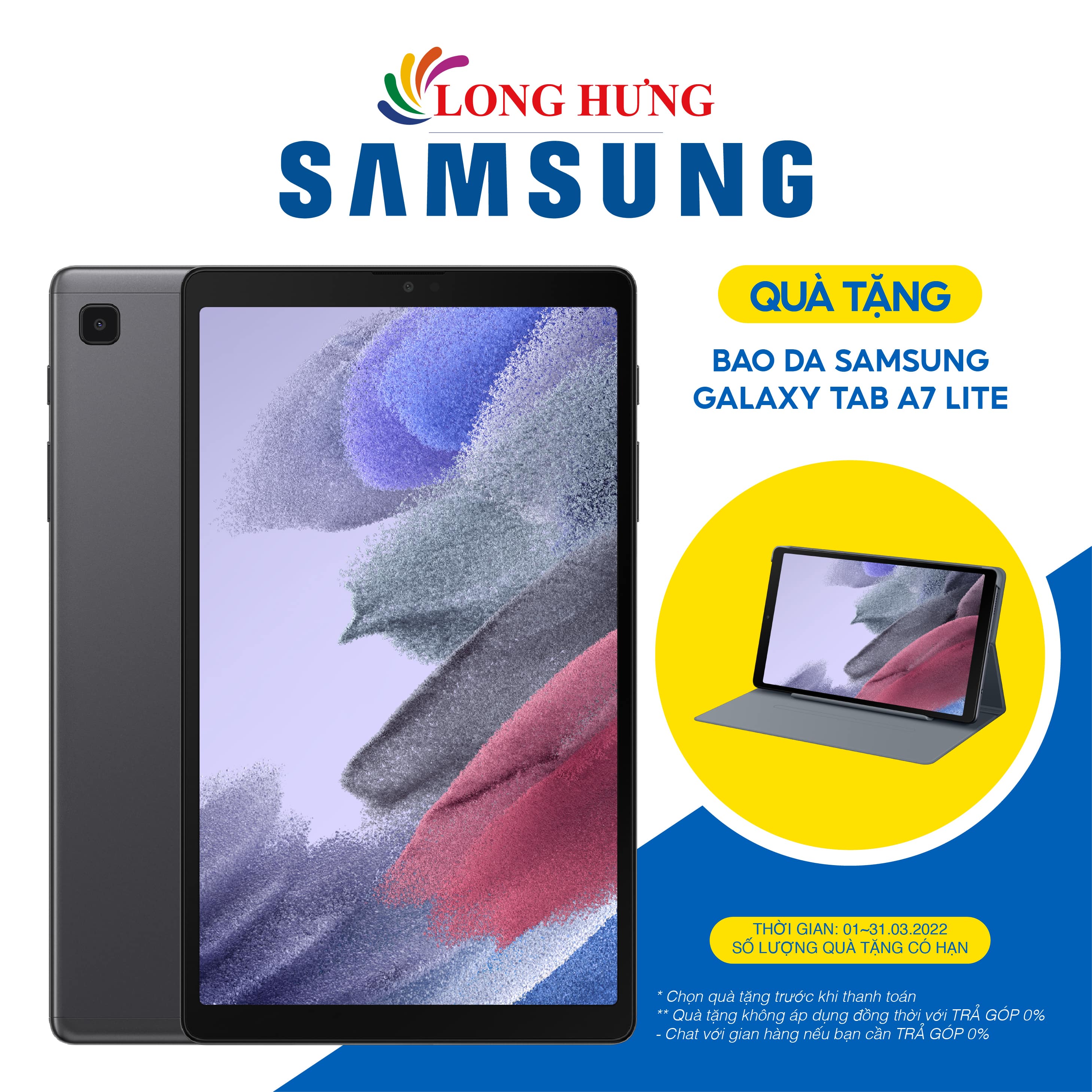 Máy tính bảng Samsung Galaxy Tab A7 Lite LTE SM-T225 - Hàng Chính Hãng