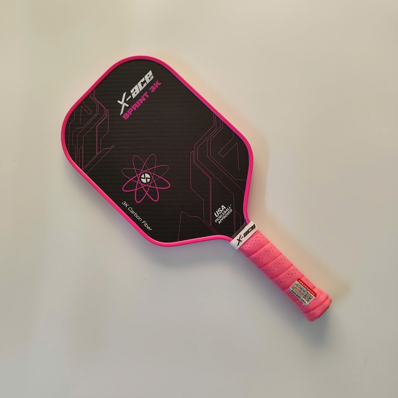 Vợt Pickleball X-Ace Sprint 3K carbon tặng kèm bóng và cuốn cán, trọng lượng 230g, bề mặt nhám bám bóng tối ưu